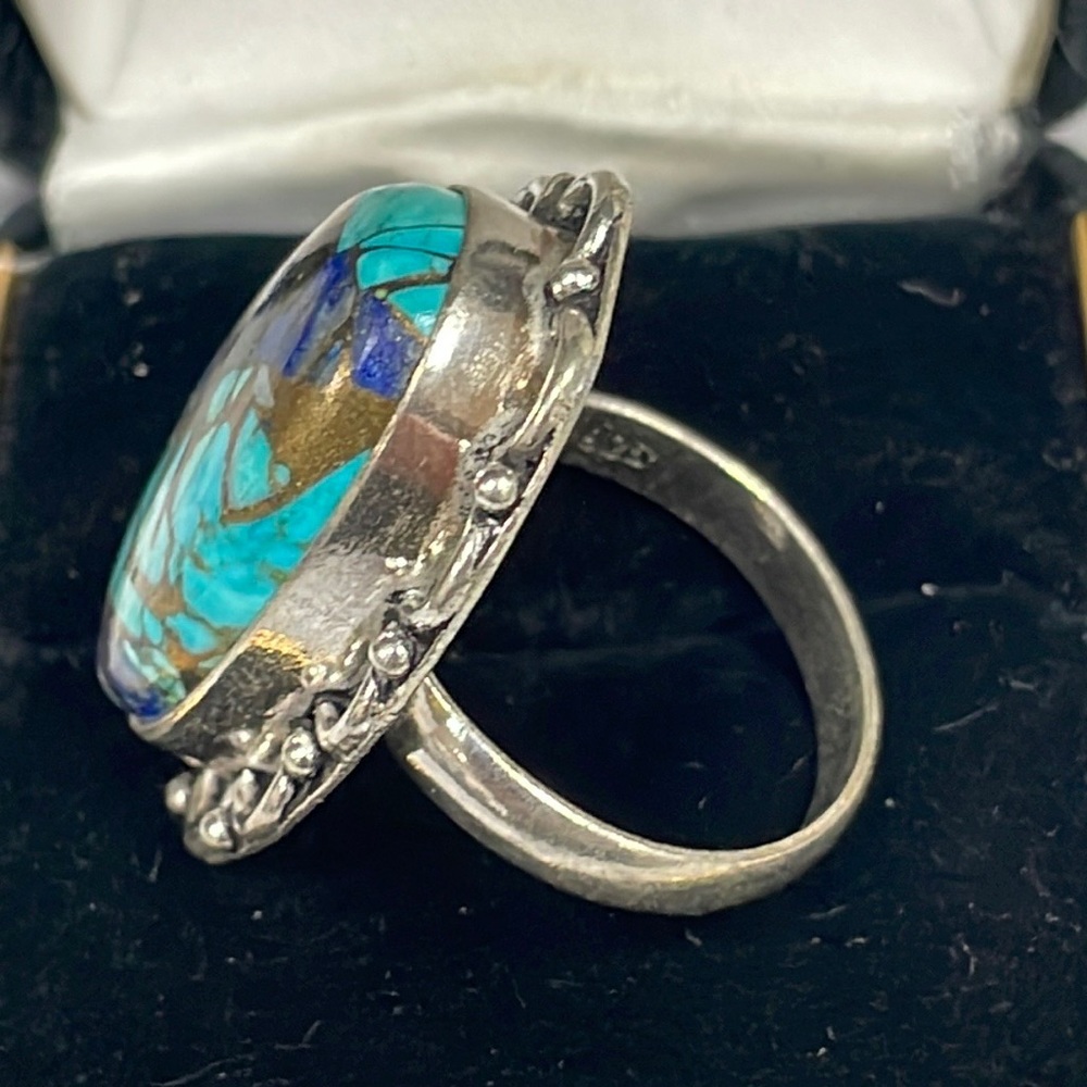 Copper Turquoise Ring - image 4